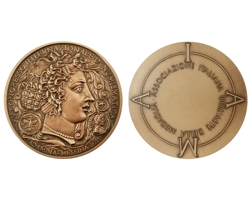 medaglia per il xv congresso di numismatica